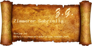 Zimmerer Gabriella névjegykártya