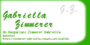 gabriella zimmerer business card